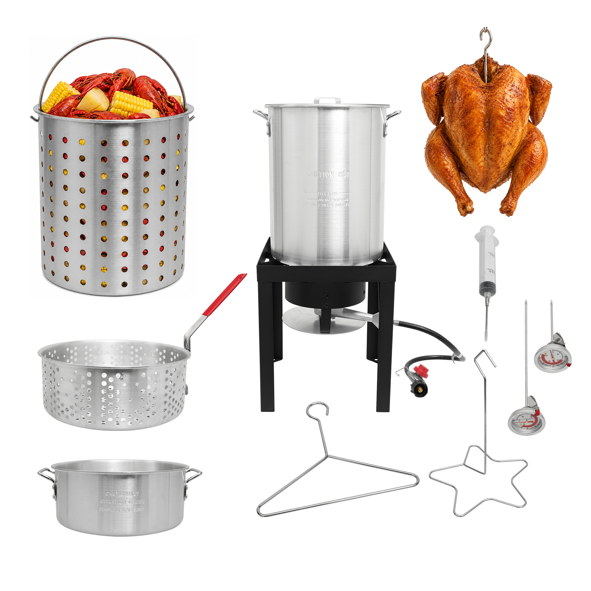 30QT Turkey Fryer & 10QT Fish Fryer Set